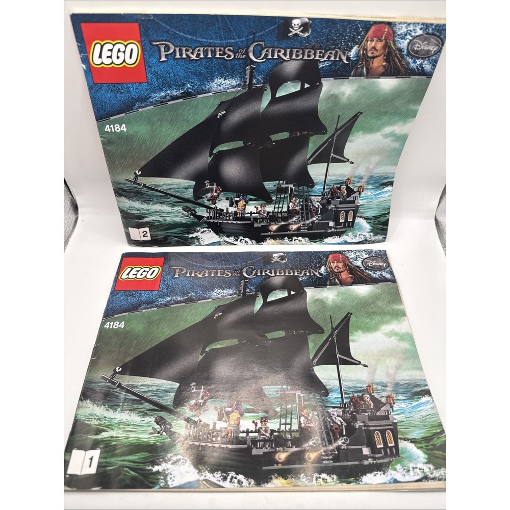 LEGO Pirates of the Caribbean The Black Pearl 4184 Instructions Book 1 & 2 ONLY